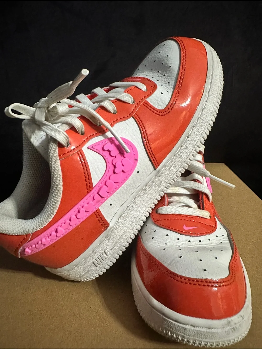Nike Kids Low-Top Sneakers in Pink and Orange
